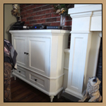 Custom Woodworking - Fireplace Mantel Side Cabinets Thumbnail