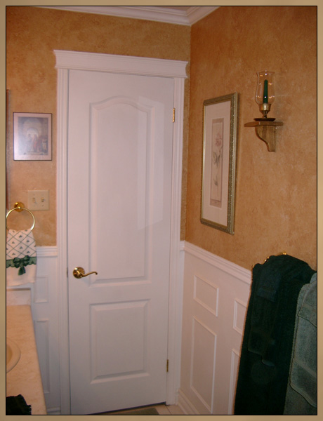Decorative Wainscoting - White wall moulding panels