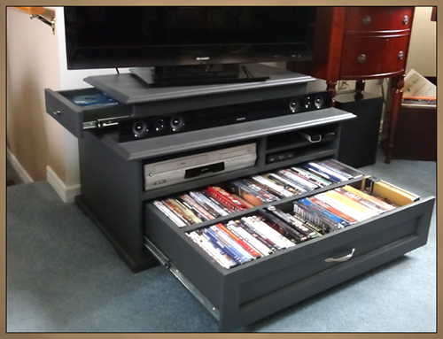 Custom Furniture - Flat TV Stand with DVD Storage